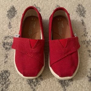 Red Canvas Toms / Toms Kids Alpargata
